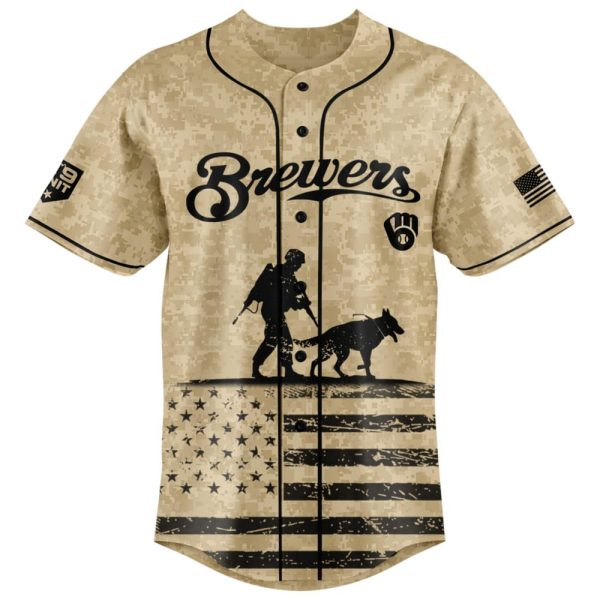 Brewers Honoring Military Dogs Jersey 2025