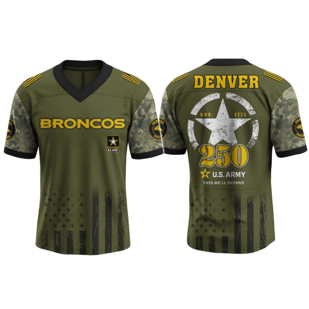 Broncos US ARMY 250th Birthday Celebration Football Jersey 2025 Broncos US ARMY 250th Birthday Celebration Football Jersey 2025