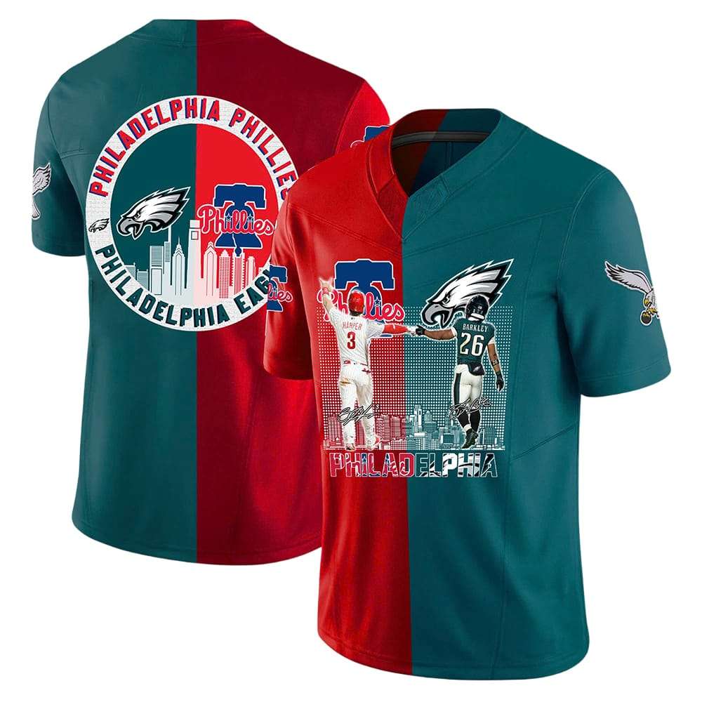 Bryce Harper Phillies Saquon Barkley Eagles Jersey Bryce Harper Phillies Saquon Barkley Eagles Jersey