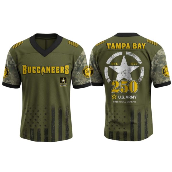 Buccaneers US ARMY 250th Birthday Celebration Football Jersey 2025