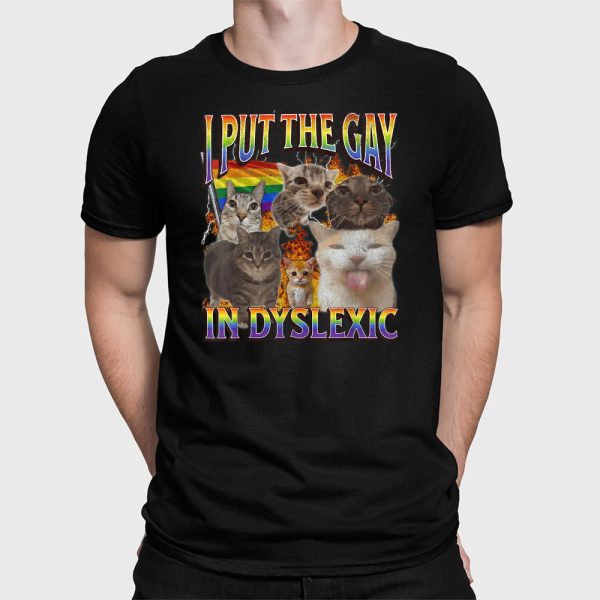 Cat In Put The Gay In Dyslexic Shirt