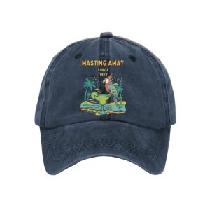 Retro Parrot Margarita Wasting Away Since 1977 Print Baseball Cap3