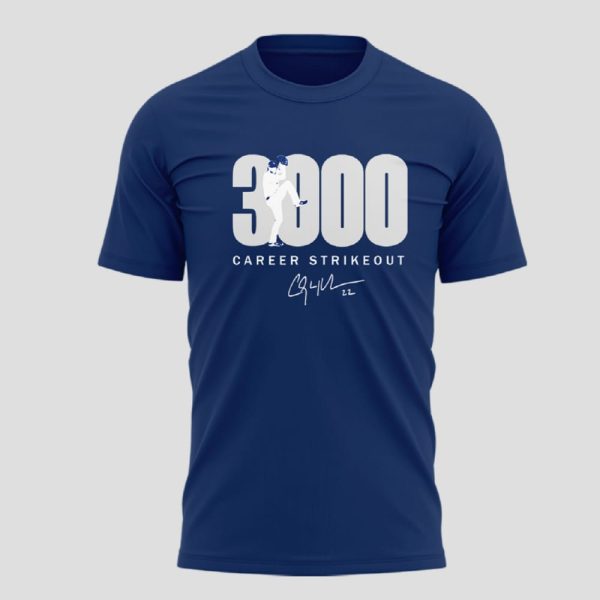Dodgers Clayton Kershaw’s 3000th-Strikeout 2025 Shirt