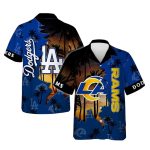 Dodgers Rams LA Teams Hawaiian Shirt