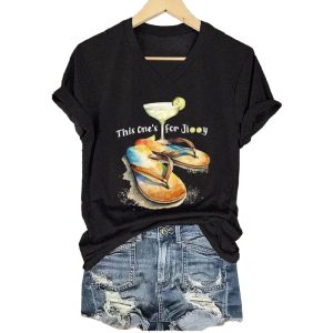 Womens Retro This OneS For Jimmy Print T Shirt3