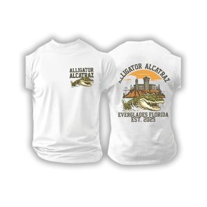 Alligator Alcatraz Everglades Florida Est 2025 Two Sided Shirt