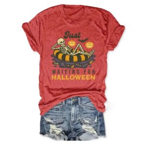 Just Waiting For Halloween T shirt