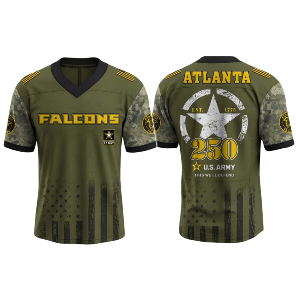 Falcons US ARMY 250th Birthday Celebration Football Jersey 2025 Falcons US ARMY 250th Birthday Celebration Football Jersey 2025