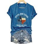 Flood Texas Our Texas Proud And Free Since 1845 Shirt