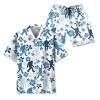 Funny Bigfoot Hibiscus Blue Hawaiian Shirt