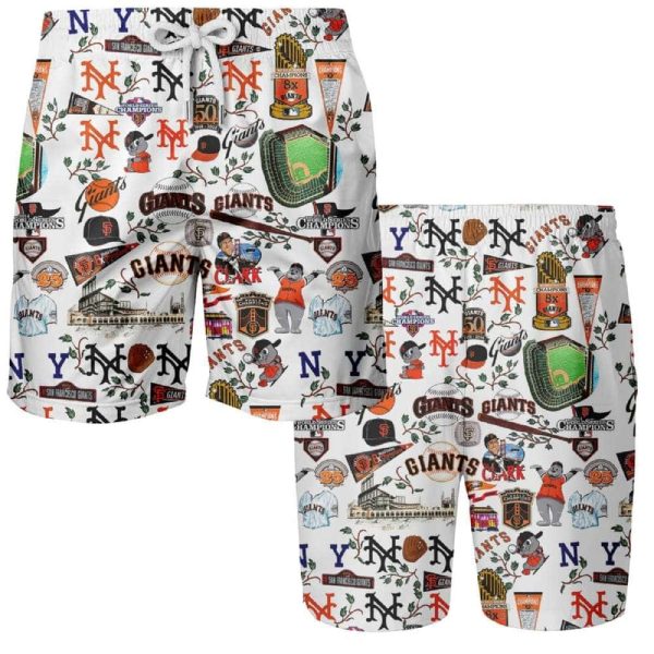 Giants Homeruns Hibiscus and Golden Memories Hawaiian Shirt