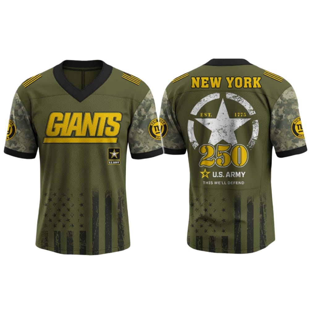 Giants US ARMY 250th Birthday Celebration Football Jersey 2025 Giants US ARMY 250th Birthday Celebration Football Jersey 2025