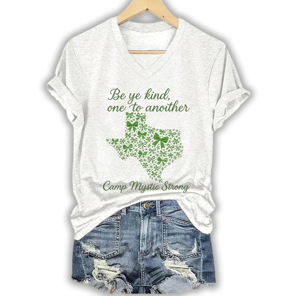 Green Bow Cross Be Ye Kind One to Another Camp Mystic Strong Shirt Green Bow Cross Be Ye Kind One to Another Camp Mystic Strong Shirt