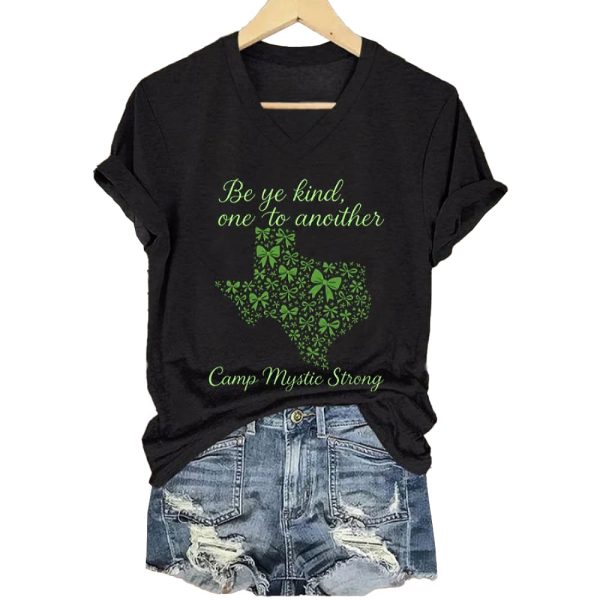 Green Bow Cross Be Ye Kind One to Another Camp Mystic Strong Shirt