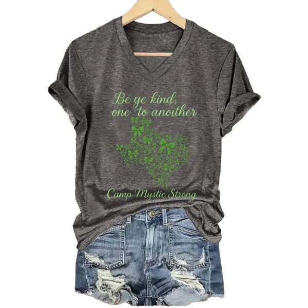 Green Bow Cross Be Ye Kind One to Another Camp Mystic Strong Shirt