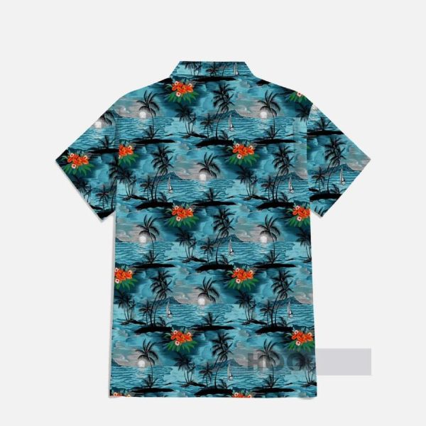 Hawaii Blue Ocean And Palm Trees Hawaiian Shirt