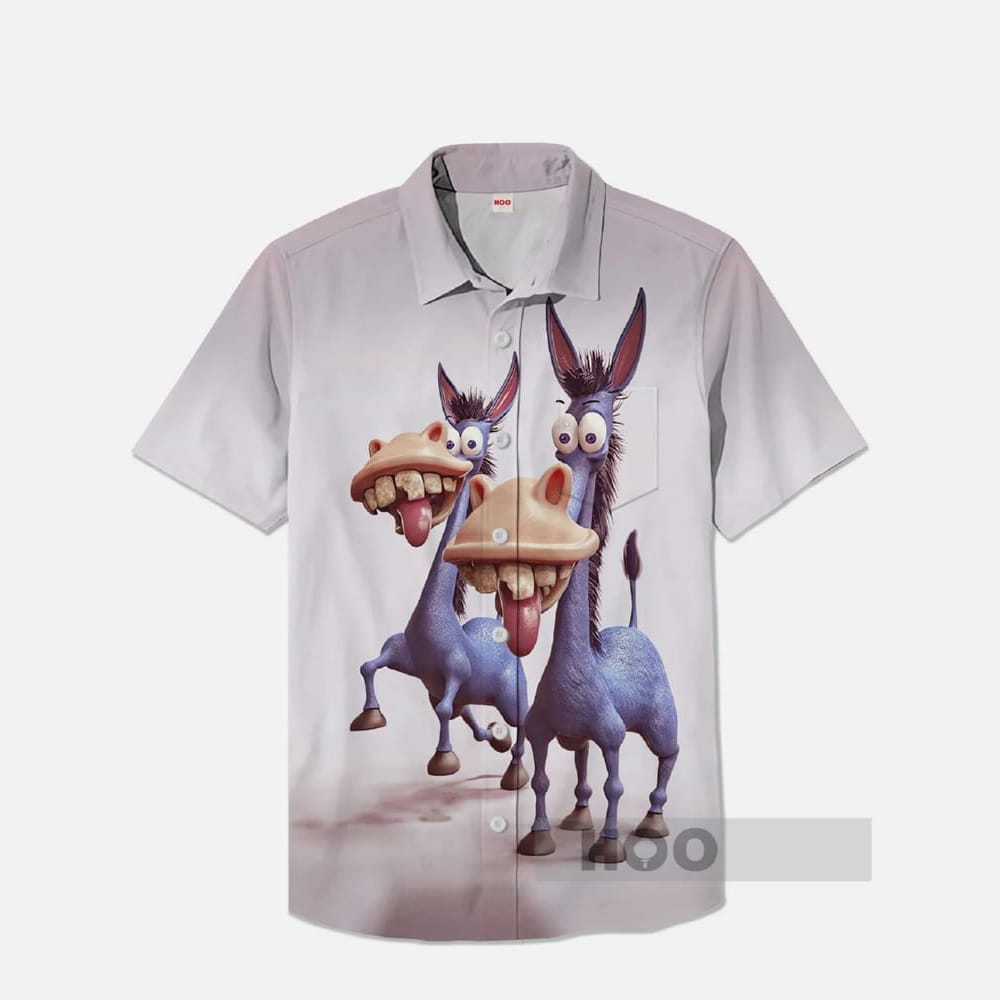 Hawaiian Funny Animals Donkeys Hawaiian Shirt Hawaiian Funny Animals Donkeys Hawaiian Shirt