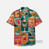 Hawaiian Patchwork Vintage Cocktail Menu Hawaiian Shirt