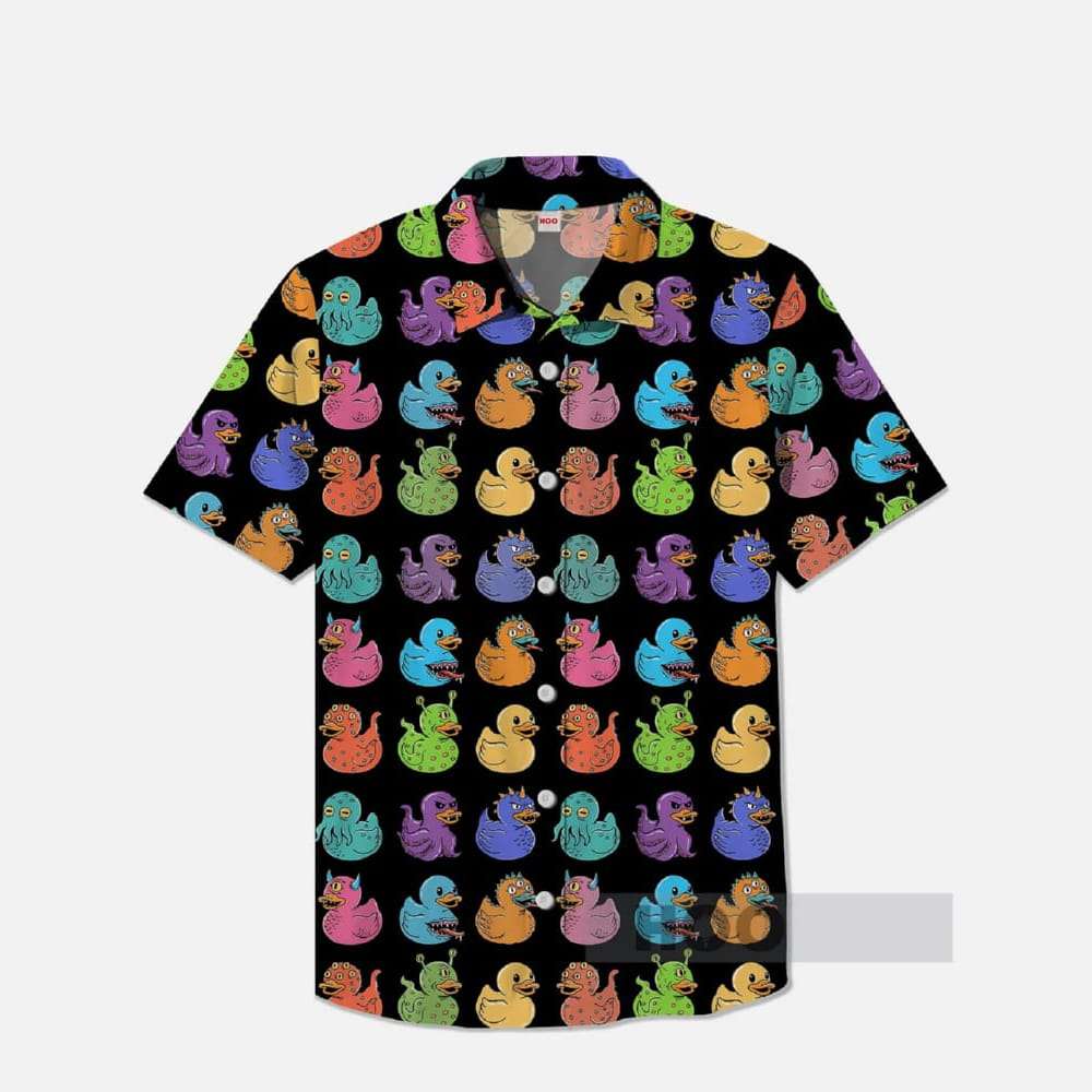 Hawaiian Psychedelic Colorful Ducks Hawaiian Shirt Hawaiian Psychedelic Colorful Ducks Hawaiian Shirt