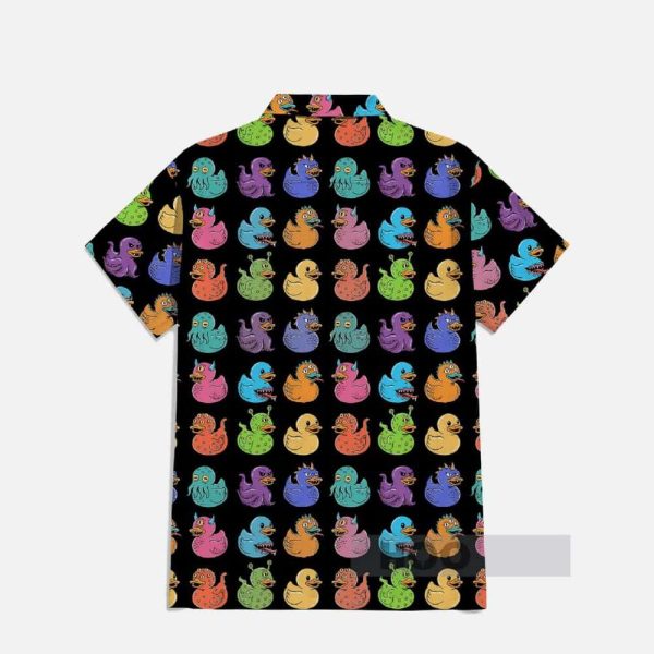 Hawaiian Psychedelic Colorful Ducks Hawaiian Shirt