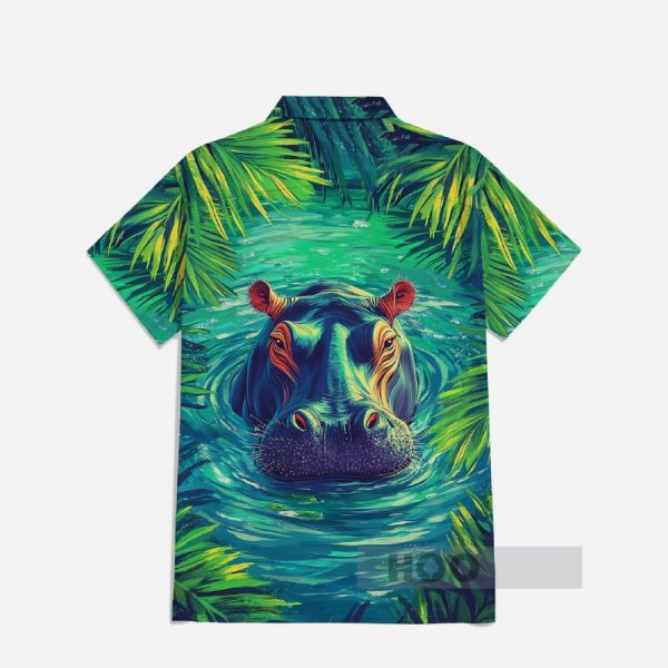 Hippopotamus Funny Animals Hawaiian Shirt