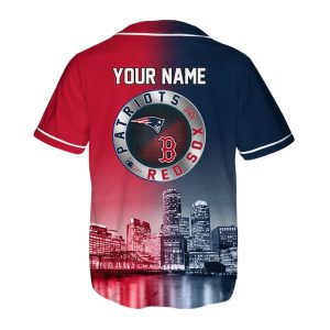 Patriots x Red Sox Customized Baseball Jersey2