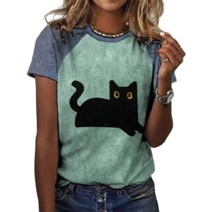 Black Cat Color-Blocked Shirt 1 Black Cat Color Blocked Shirt1