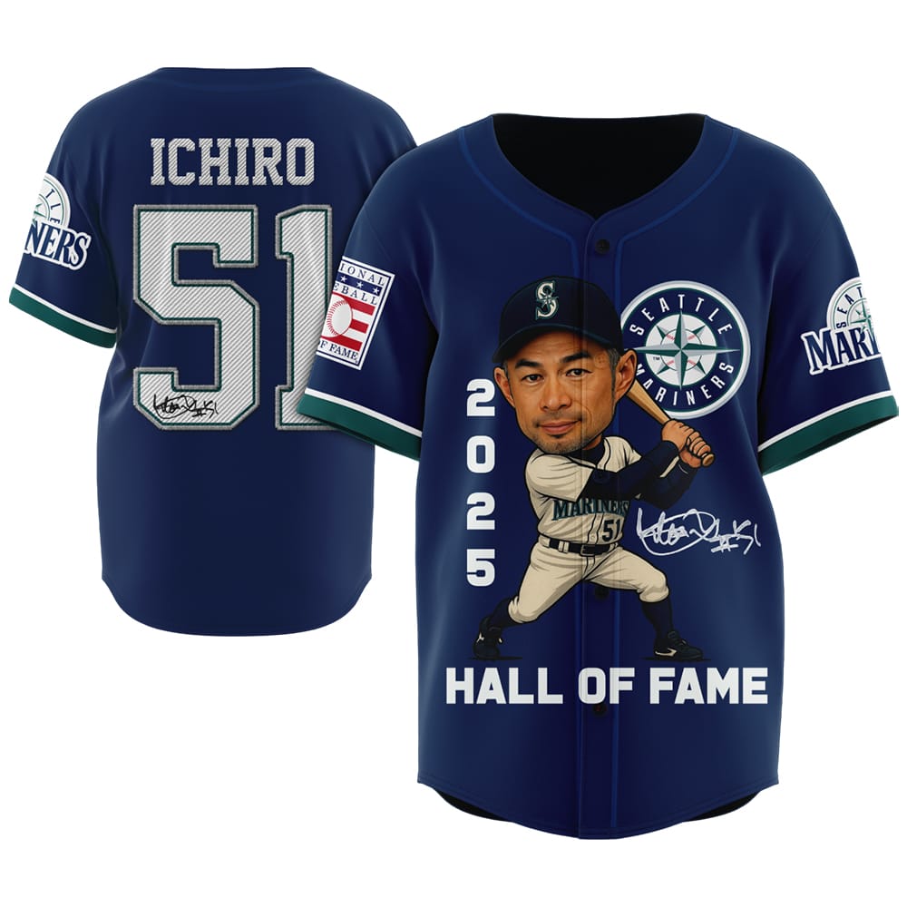 Ichiro Suzuki Mariners Hall Of Fame Jersey 2025 Ichiro Suzuki Mariners Hall Of Fame Jersey 2025