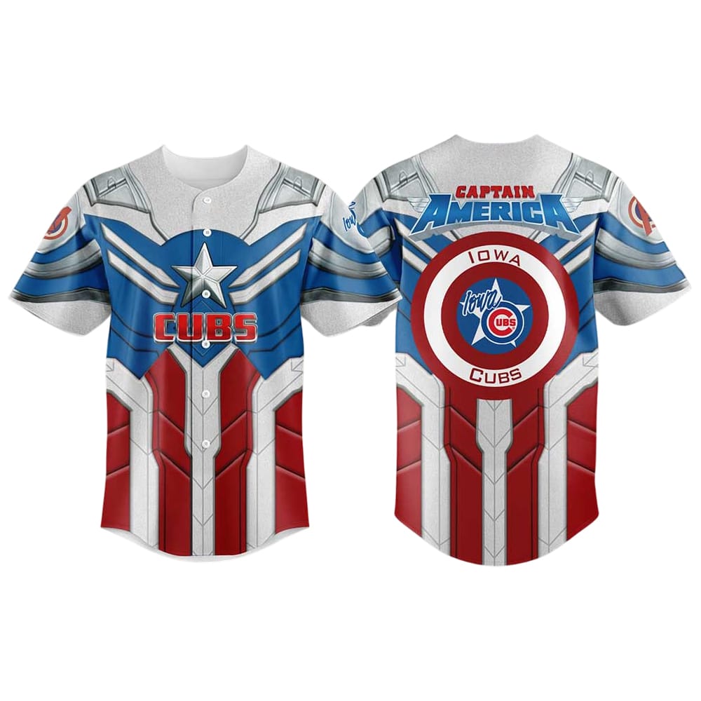 Iowa Cubs Captain America Jersey 2025 Iowa Cubs Captain America Jersey 2025
