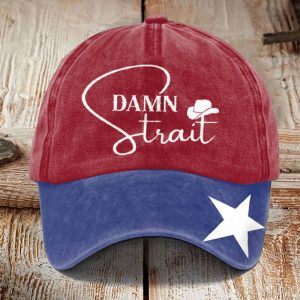 Damn Strait Country Music Fan Design Print Hat