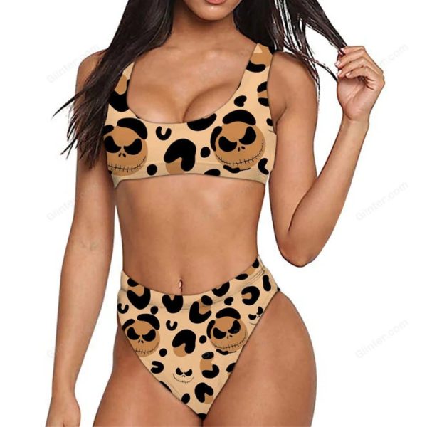 Jack Skellington Animal Print Lady’s Bikini