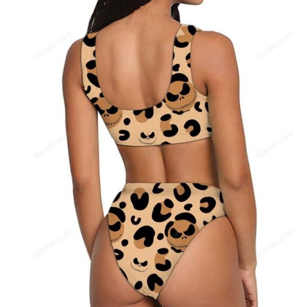 Jack Skellington Animal Print Lady’s Bikini