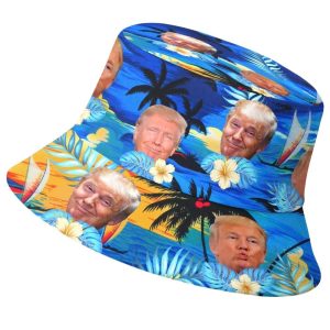 Funny Trump Face Beach Summer Bucket Hat2