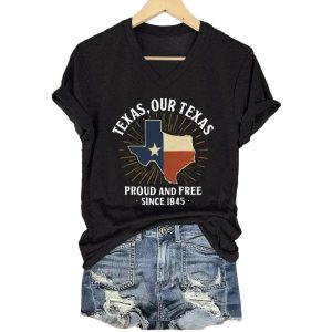 Flood Texas Our Texas Proud And Free Since 1845 Shirt2