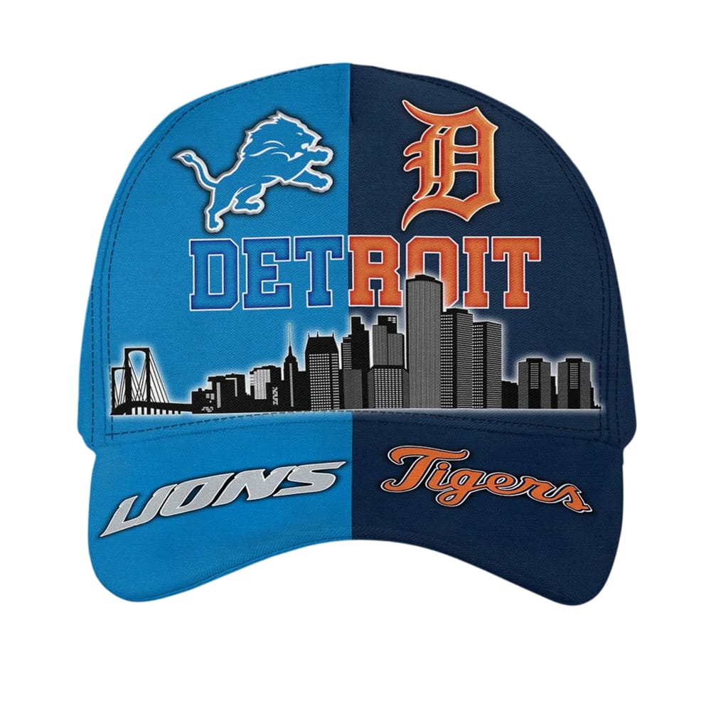 Lions Tigers Teams Detroit Skyline Classic Cap Lions Tigers Teams Detroit Skyline Classic Cap