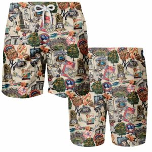 Yankees Swingin Bats and Tropical Stadium Dreams Hawaiian Shirt1