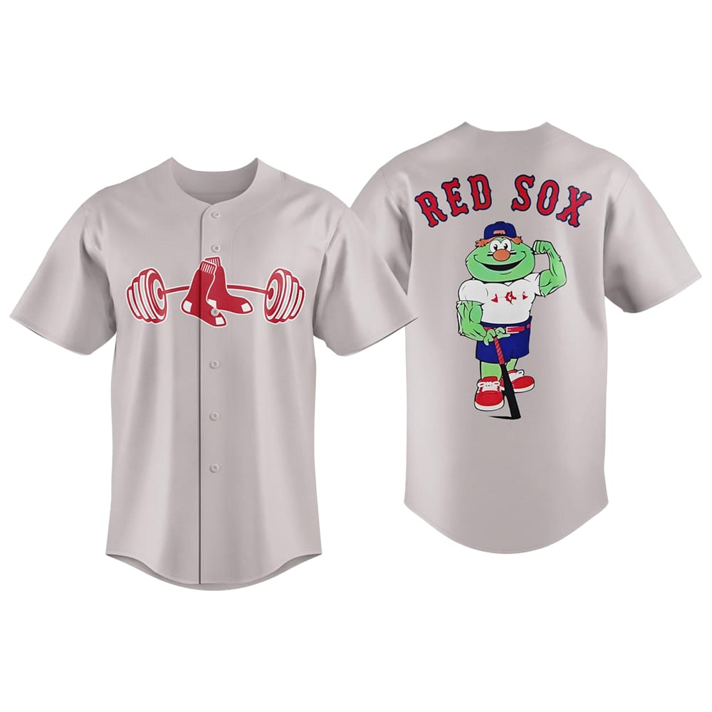 Mascot Red Sox Gym Baseball Jersey Mascot Red Sox Gym Baseball Jersey