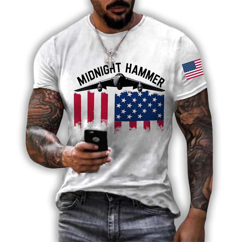 Mens Operation Midnight Hammer B 2 Spirit Short sleeved T shirt Men's Operation Midnight Hammer B-2 Spirit Short-sleeved T-shirt