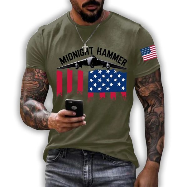Men’s Operation Midnight Hammer B-2 Spirit Short-sleeved T-shirt