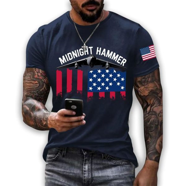 Men’s Operation Midnight Hammer B-2 Spirit Short-sleeved T-shirt