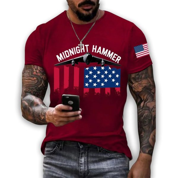 Men’s Operation Midnight Hammer B-2 Spirit Short-sleeved T-shirt