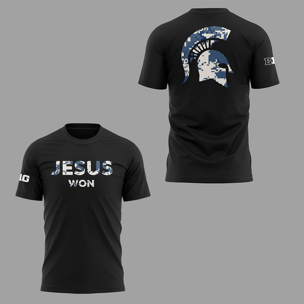 Michigan State Football Jesus Won Shirt 2025 Michigan State Football Jesus Won Shirt 2025