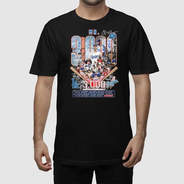 Mr 3000 Clayton Kershaw Strikeout Club Shirt