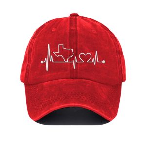 Texas Love Heartbeat Baseball Cap3