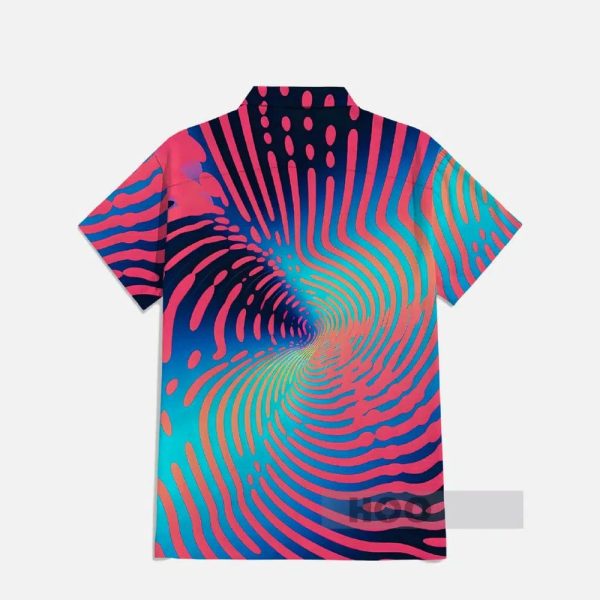 Op-Art Swirl Pattern Hawaiian Shirt