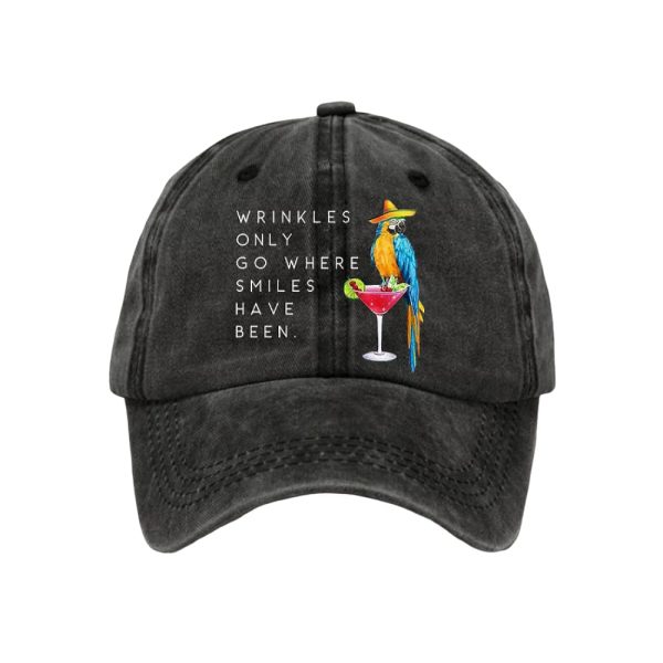 Parrot Jimmy Buffett Wrinkles Only Go Where Smiles Have Been Cap