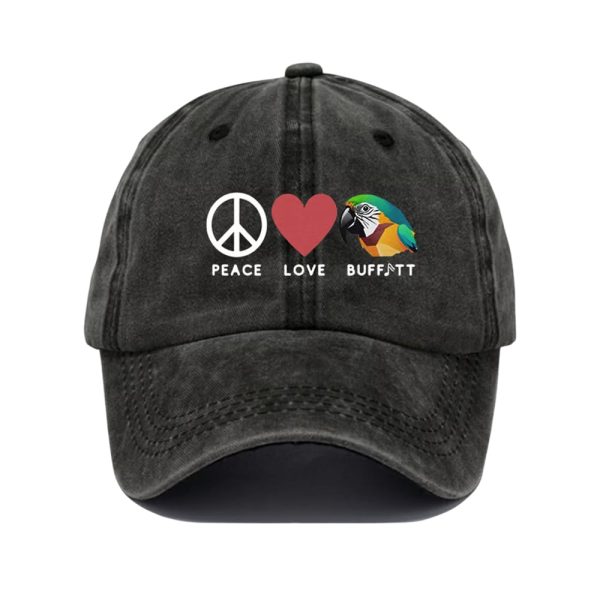 Peace Love Buffett Baseball Cap