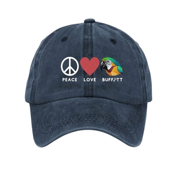 Peace Love Buffett Baseball Cap