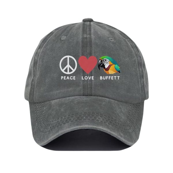 Peace Love Buffett Baseball Cap