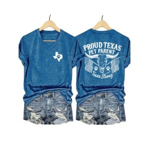 Proud Texas Pet Parent Texas Strong Two Sided Shirt